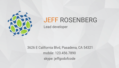 Picture of Business Card Advanced Mode